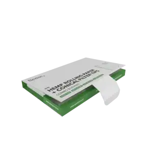 King Size Slim combo booklet set fra Sense med rullepapir og filter tips i grøn og hvid emballage.