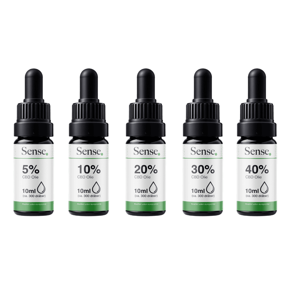 5 slags cbd olie fra sense organics