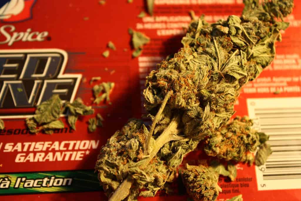 THCA rocks og krystalliserede koncentrater i n&aelig;rbillede